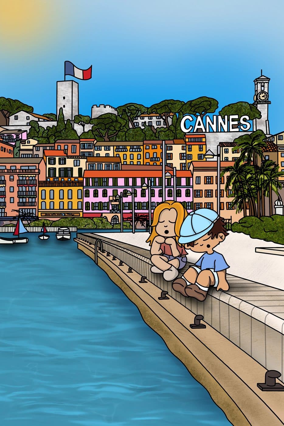 Illustration du port de Cannes